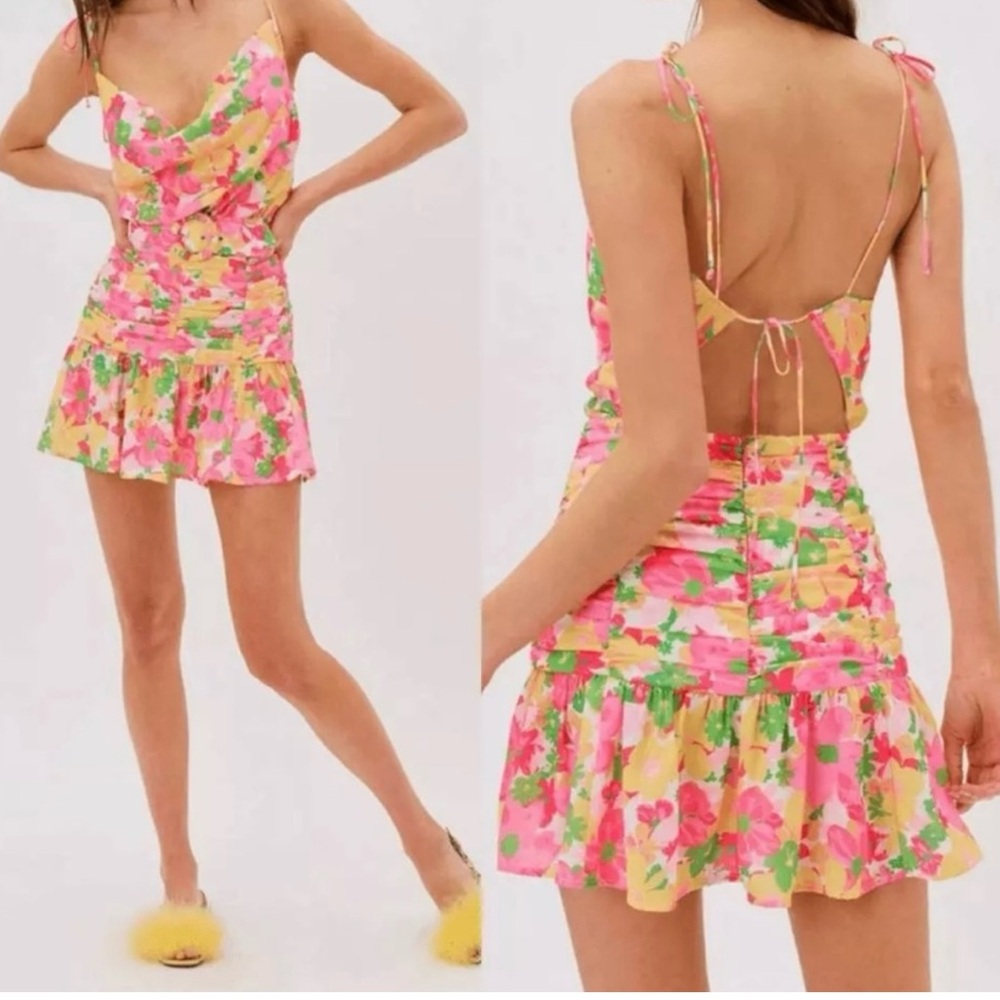 For Love and Lemons Miranda Mini floral dress - Picture 2 of 13